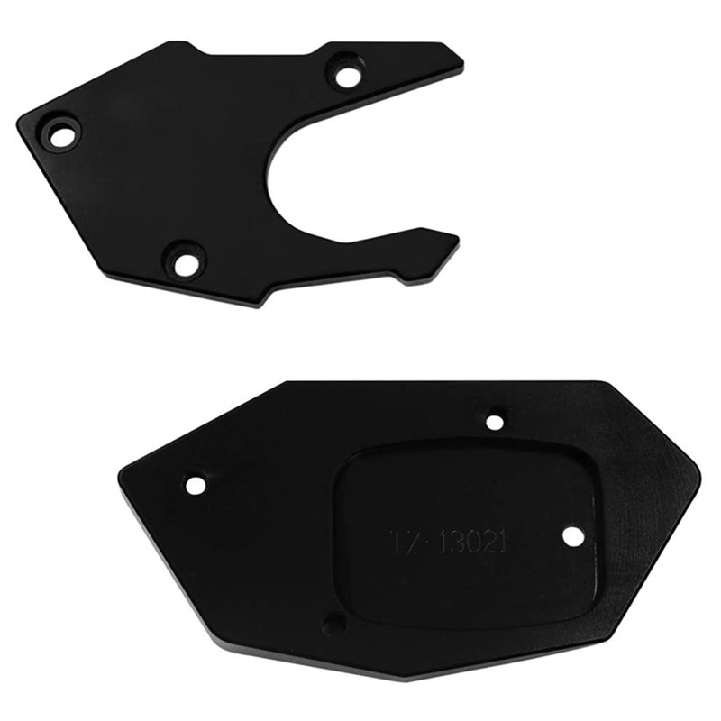Motorcycle Kickstand Extension Pad Aluminum Foot Side Support Stand Plate for Honda CBR650R CB650R 2019 2020(Black)