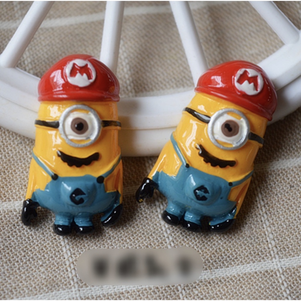 Charm Minion Nguyên liệu Trang trí Slime Làm Ốp điện thoại Kẹp tóc