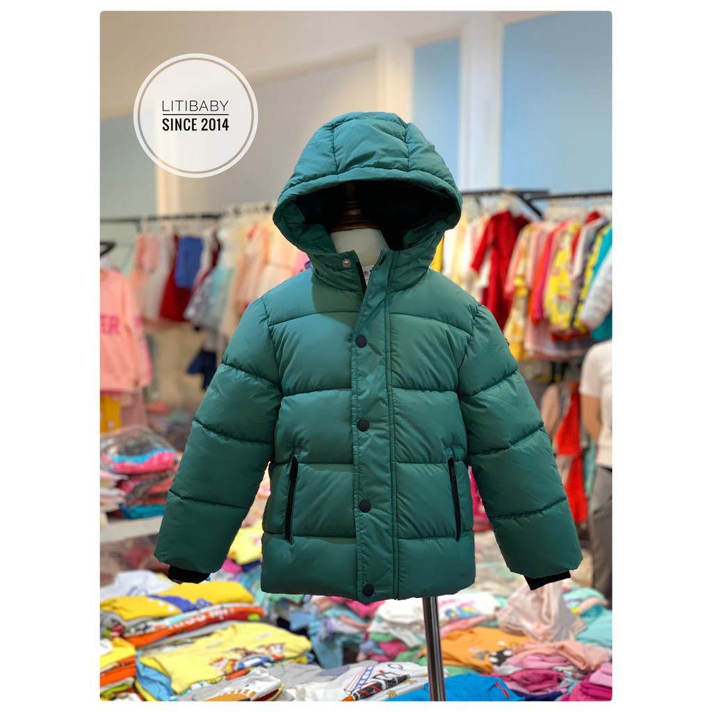 Áo phao thu đông trần bông, khuy ngoài, khóa túi, bo tay bé trai size 5/6-13/14, cho bạn từ 20-45kg. Chất phao siêu đẹp