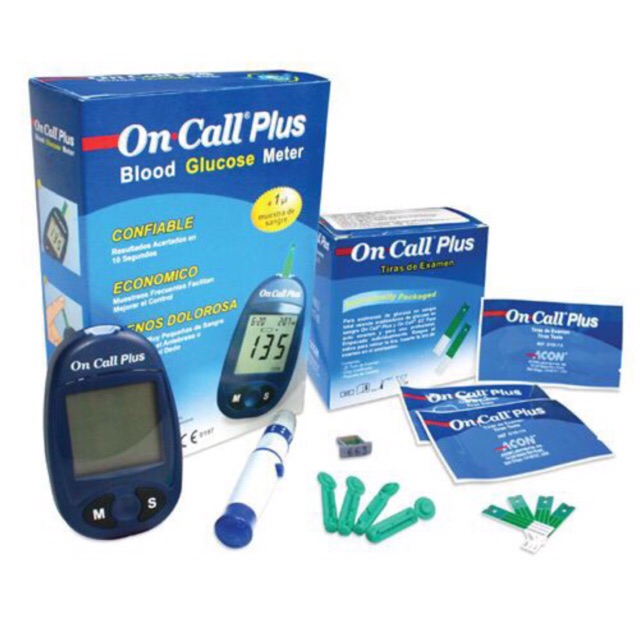 Máy đo đường huyết oncall plus tặng 25 que + 10