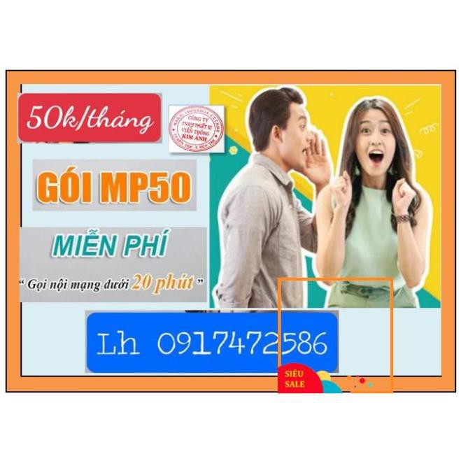 [ Free Miễn Phí Tháng Đầu ]- SIM VIETTEL GÓI MP50 MIỄN PHÍ CÁC CUỘC GỌI DƯỚI 20 PHÚT CHỈ 50K/THÁNG