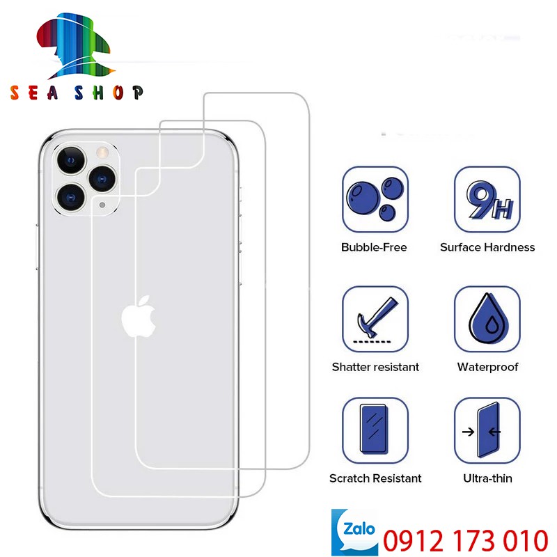 [2 MẶT TRƯỚC + SAU] Kính cường lực iPhone 6S, 7 ,8, XS Max, XR, 11 Pro Max trong suốt - 2.5D - Độ  cứng 9H