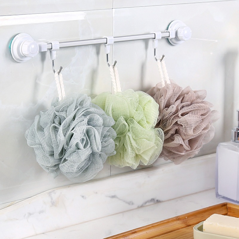 Bông tắm bằng PE mềm mại màu trơn kích thước lớn dùng để chà lưng