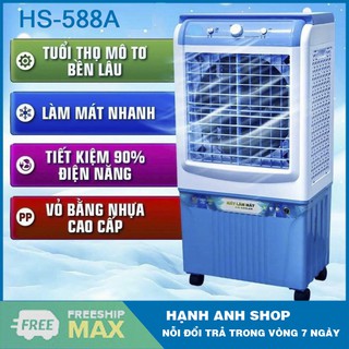 QUẠT ĐIỀU HOÀ HS-588A PHIÊN BẢN CẢI TIẾN CỦA 35A TẶNG 2 BÌNH ĐÁ KHÔ CÓ BÁNH XE - Bảo hành 1 năm