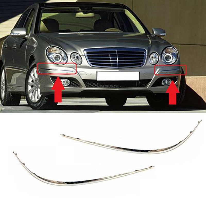 1 Cặp Viền Cản Trước Mạ Crom Cho Xe Mercedes W211 E320 E350 E550 E63 AMG 2118852321 2118852421