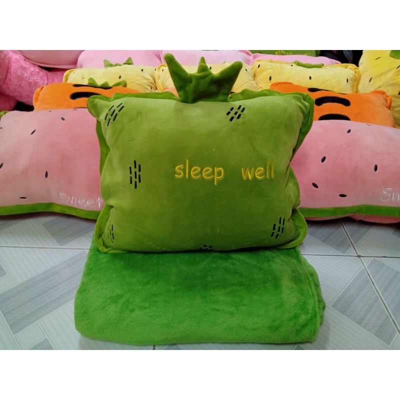 Chăn gối văn phòng, Gối kèm mền, Gối kèm mền trái cây 3 trong 1 [hàng loại1]