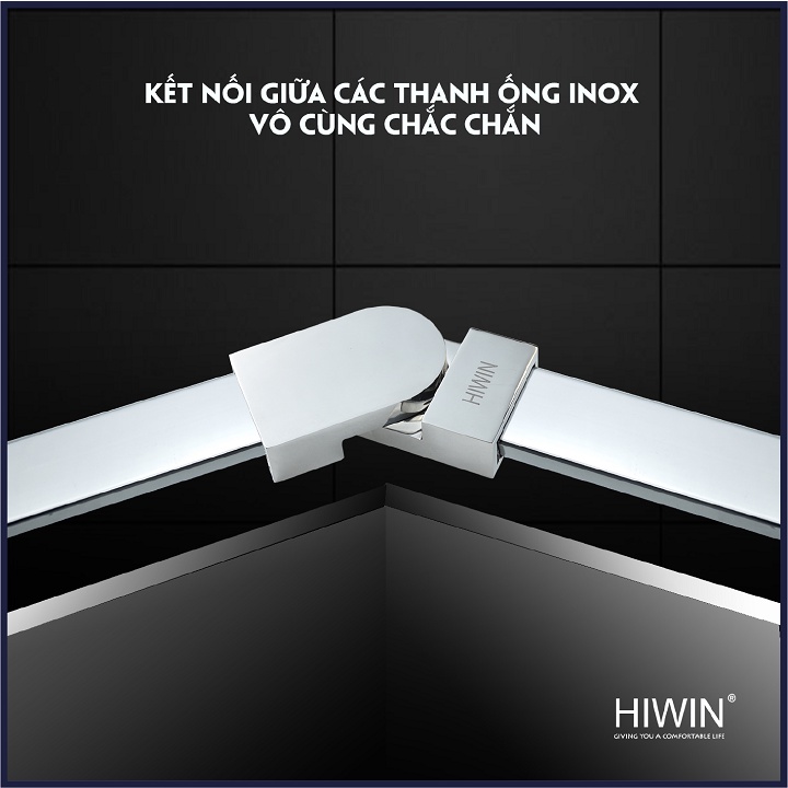 Chuyển góc đa hướng phòng tắm kính inox 304 mặt gương dùng cho ống 10x30mm HIWIN SB-616F
