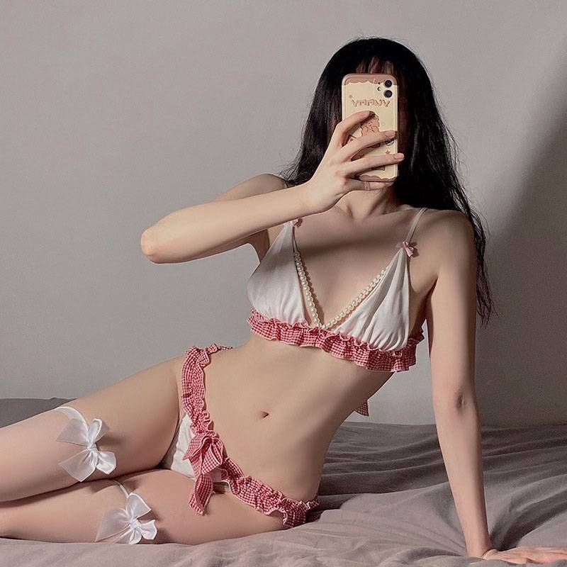 Đồ lót nữ sexy,dễ thương 2 mảnh phối hạt/ nội y gợi cảm CL23 CICI BONITA HCM