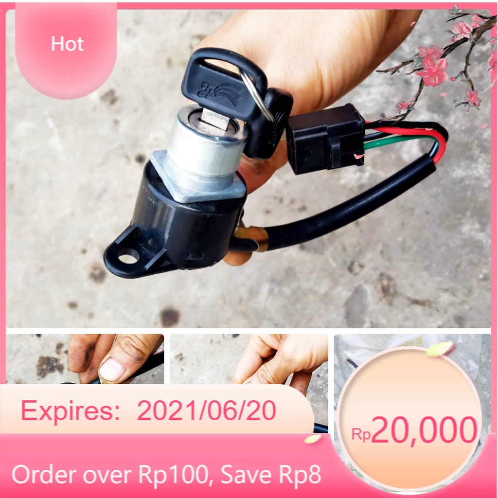 khóa điện xe cup 79 80 cánh én ( lắp bên hông và cốp 78 ) nghia35