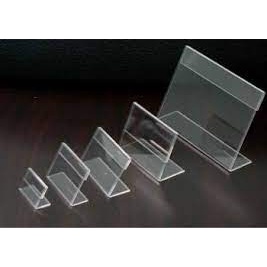 Kệ menu mica chữ L mini, để bảng giá, thông tin sản phẩm nhiều kích thước