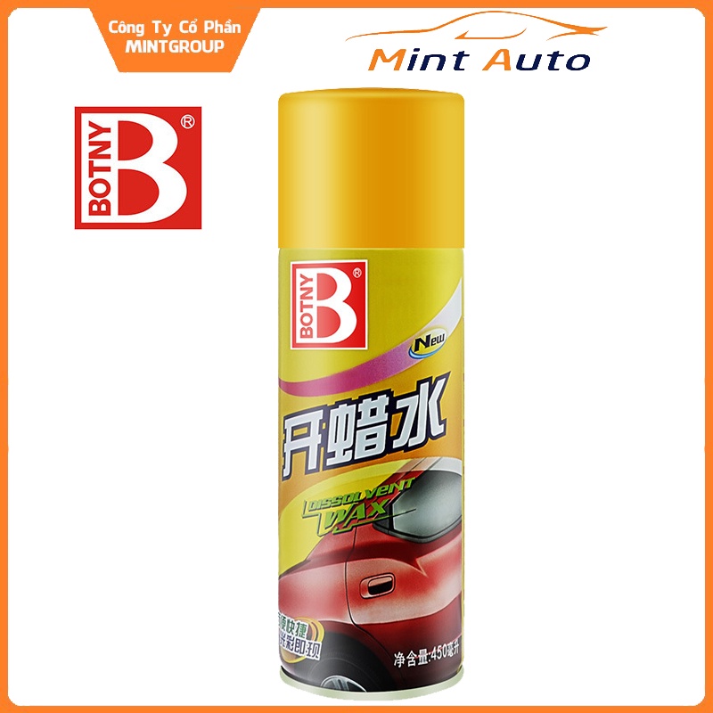 Chai xịt đánh bóng bề mặt sơn xe chuyên dụng cho ô tô Botny B-1812 dung tích 450ml