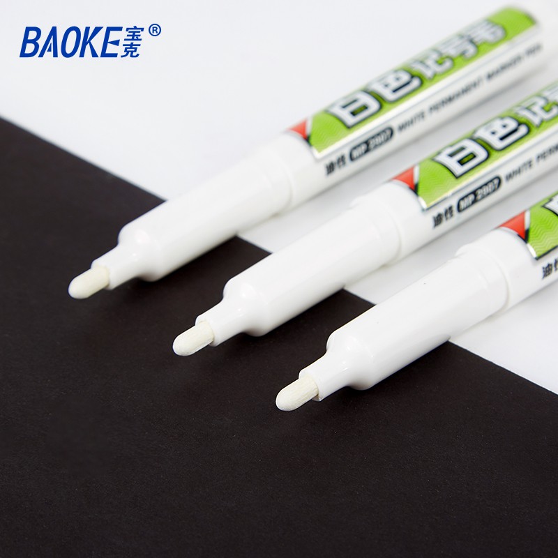 (Hộp 12 Cây)Bút Marker Đánh Đấu Mực Trắng 3mm- BAOKE/MP2907