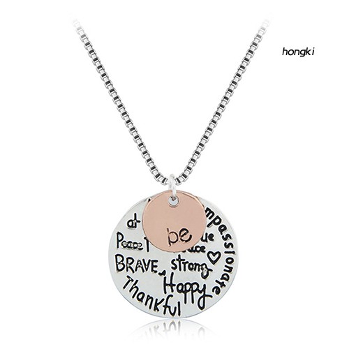 vòng cổ Tình Bạn Mặt Tròn Khắc Chữ Độc Đáo