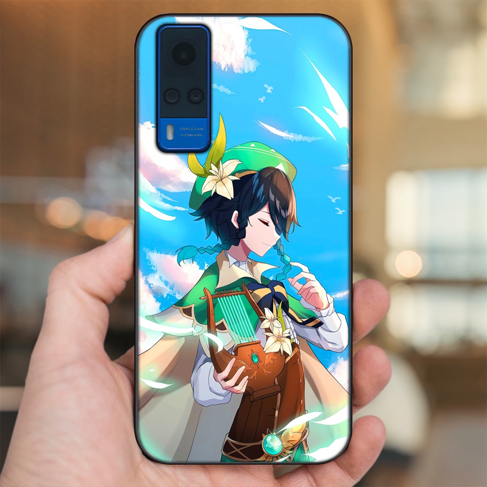 Ốp lưng Vivo Y51 2020, Y53s viền đen in hình Venti Genshin Impact