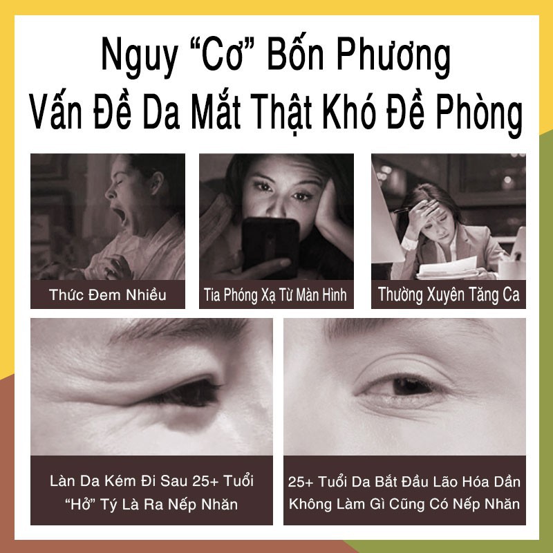 ⚡️CAM KẾT CHÍNH HÃNG⚡️ Kem dưỡng mắt Cá Sấu làm mờ quầng thâm, bọng mắt, giảm nếp nhăn mắt