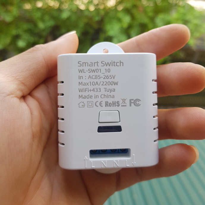 [TUYA SMART SWITCH WIFI+RF] Bộ điều khiển kết nối Wifi + RF công suất 2000w/10A, điều khiển qua app Tuya + Kèm Remote