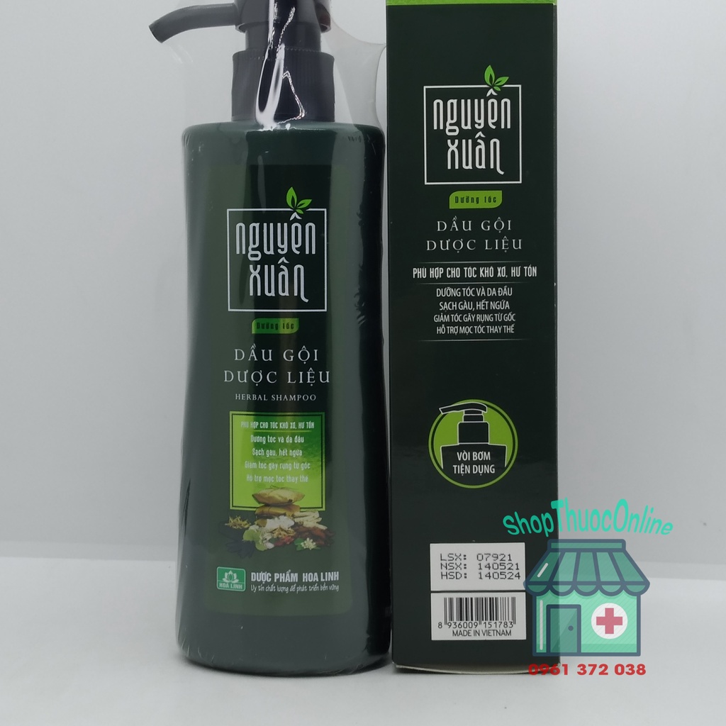 Dầu gội Dược liệu Nguyên Xuân xanh chai 250ml
