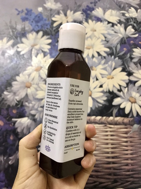 Dầu hạnh nhân Aura Cacia Sweet Almond 100% Pure nguyên chất 118ml