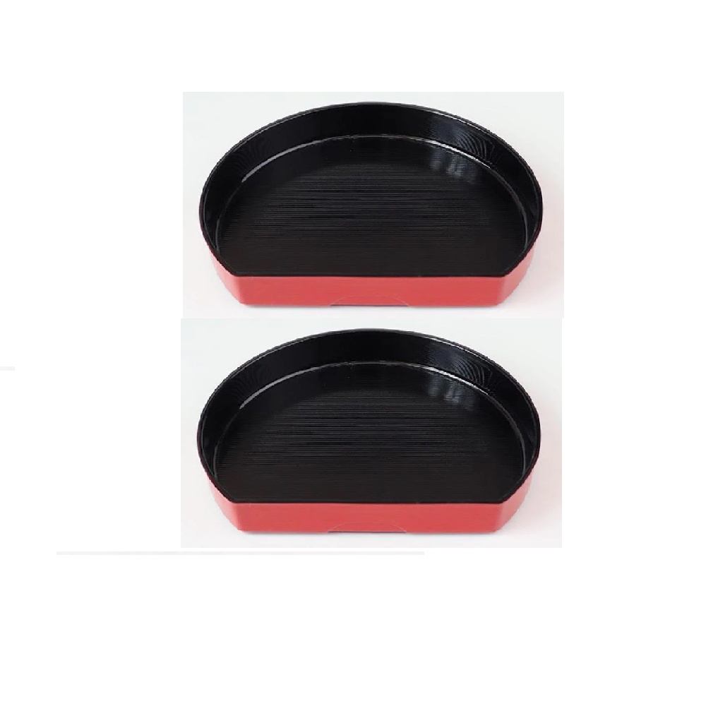 Daiso Đĩa Sushi Bán Nguyệt Half Moon Sushi Plate Red 20.5Cm