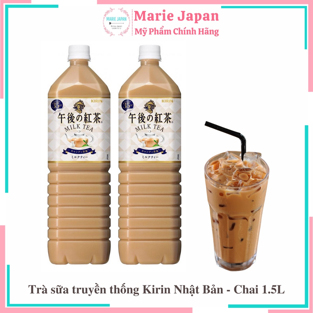 Trà sữa KIRIN Nhật Bản vị truyền thống ngọt thanh tốt cho sức khỏe - chai to 1.5 Lít