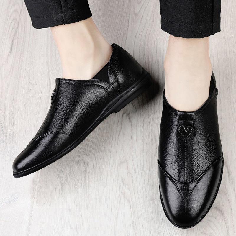 Giày Lười Da Đế Mềm Chống Trượt Thời Trang Cho Nam