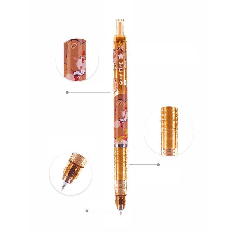Set 6 Bút Chì Nhựa Tự Động 0.5mm In Hình Gấu Dễ Thương