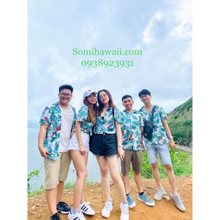 Áo Sơ Mi Hawaii Chim Vẹt Trắng (Ảnh THẬT)