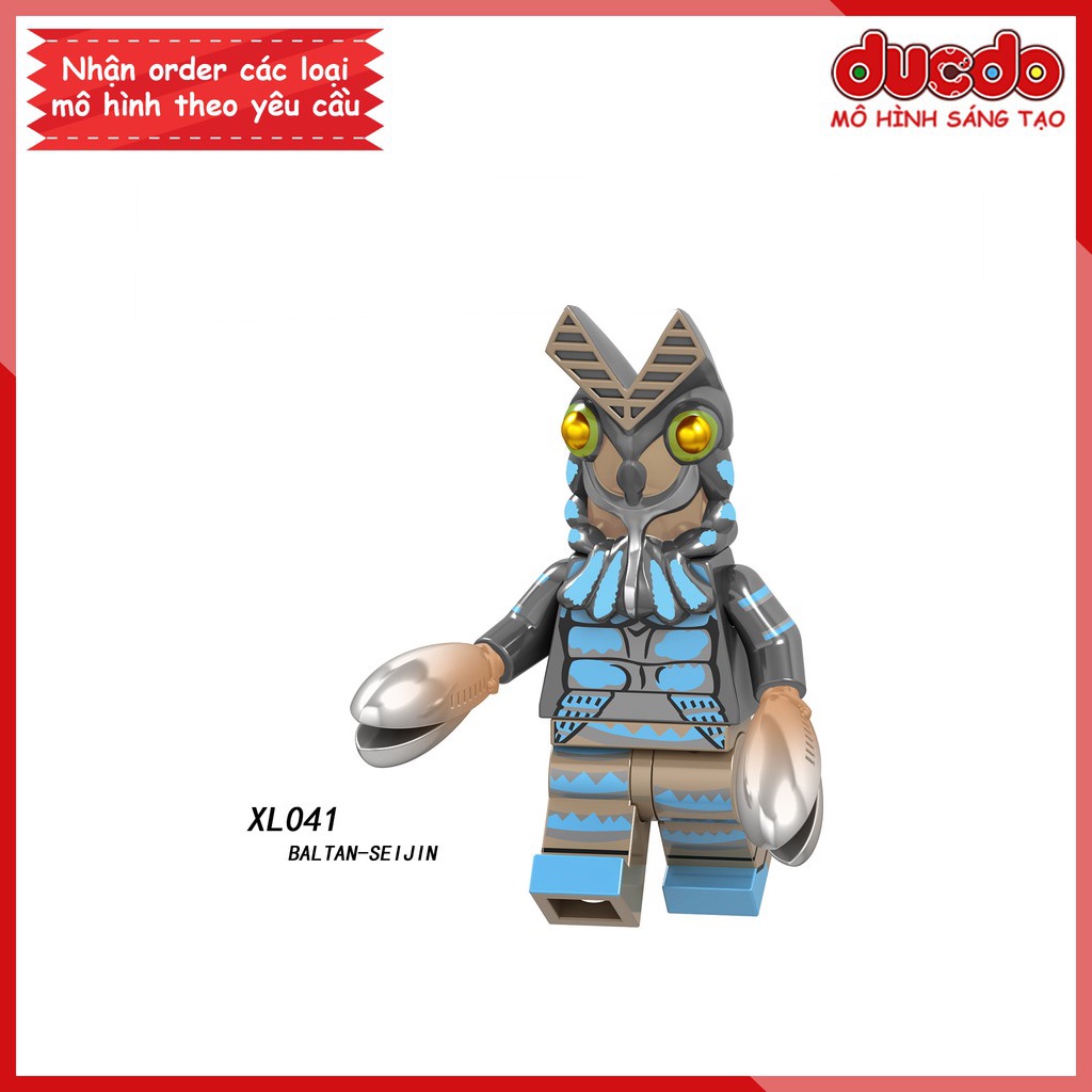 Minifigures Quái vật Baltan Seijin - Siêu nhân điện quang Ultraman - Đồ chơi Lắp ghép Xếp hình Mini Mô hình LeLe XL041