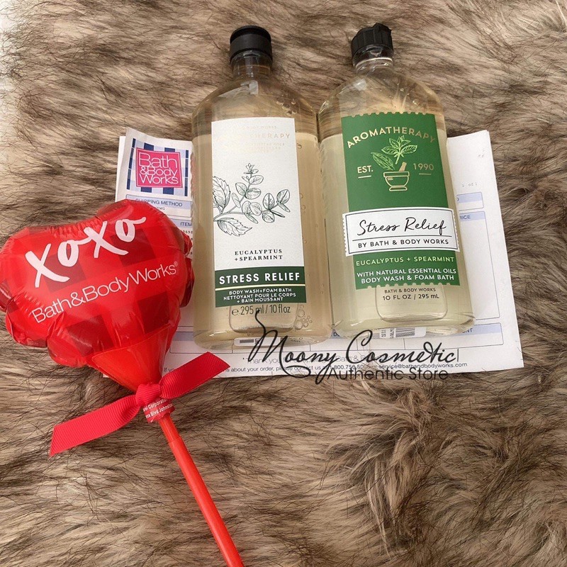 Gel tắm thư giãn giảm stress bbw Bath & body works Aroma Therapy nhiều mùi 295ml Love/Sleep/stress relief/Enegry/Balance | BigBuy360 - bigbuy360.vn