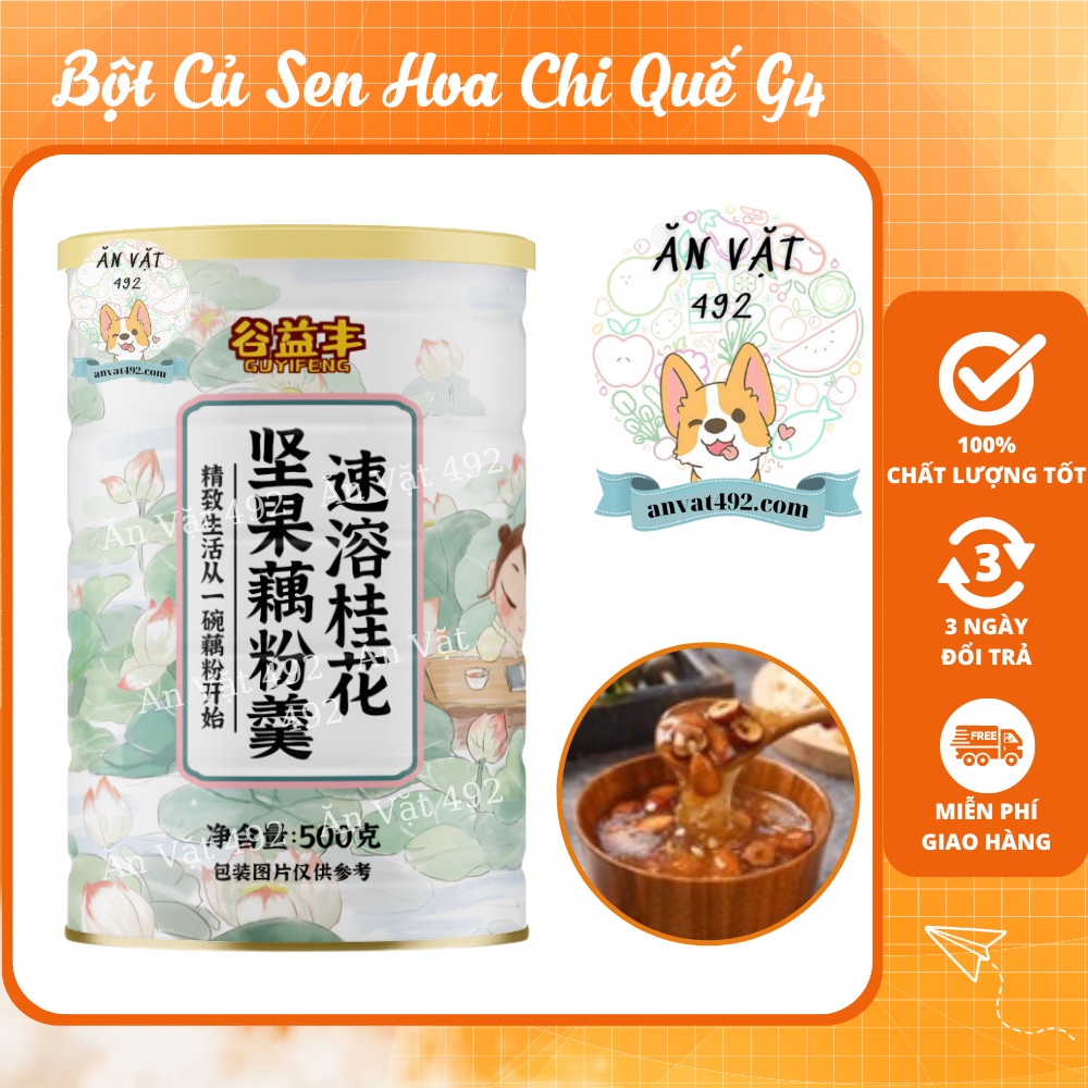 Bột Củ Sen Mix Hạt Dinh Dưỡng, Bột Củ Sen Hoa Chi Quế G4 Dưỡng Nhan, Ăn Kiêng - Ăn Vặt 492
