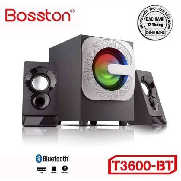 Loa Vi Tính Loa Máy Tính Pc Bosston T3600-BT Led RGB Kết Nối Bluetooth Âm Thanh Hay
