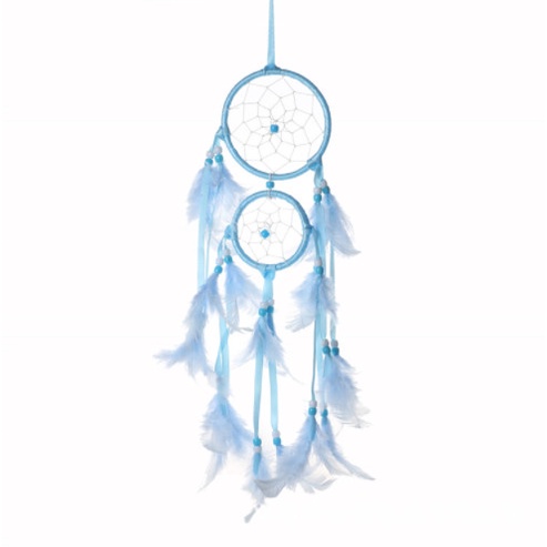 Bùa bắt giấc mơ, dreamcatcher , chuông gió trang trí 2 tầng gắn lông vũ trang trí