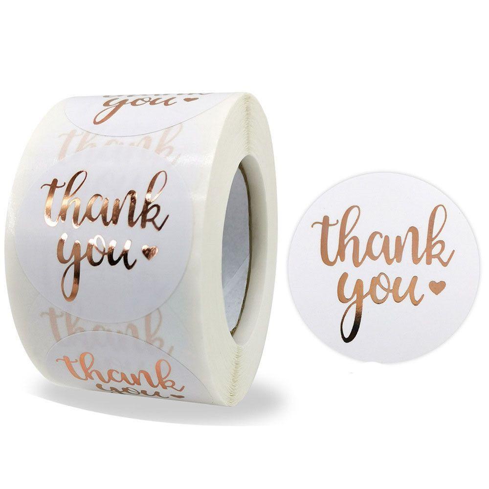 Cuộn Miếng Dán Niêm Phong Bao Bì In Chữ Thank You Độc Đáo
