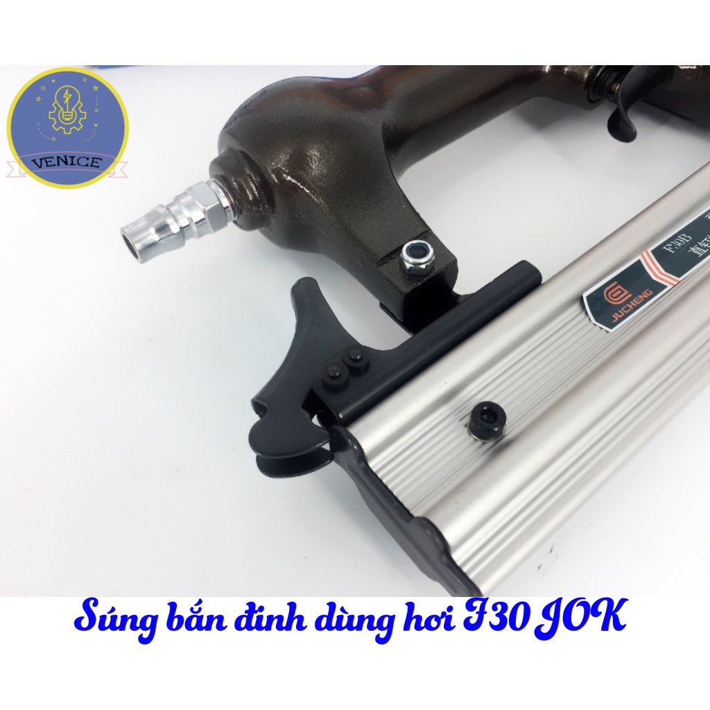 Súng bắn đinh thẳng dùng hơi khí nén F50 JOK - Tặng kèm hộp nhựa tiện lợi -  Bảo hành 12 tháng