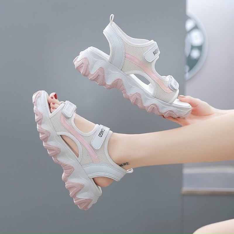 (ảnh+video)giày dép sandal nữ hàn quốc đế độn 4p 3 màu