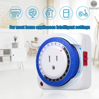 B&O 24 Hours Plug-in Timer Switch Mechanical Timing Socket Time Controller