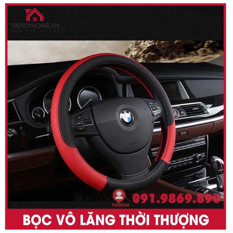 📍 Bọc vô lăng xe Ô TÔ Da PU thoáng khí Bọc vô lăng nhập khẩu hàng xịn nhất không thương hiệu