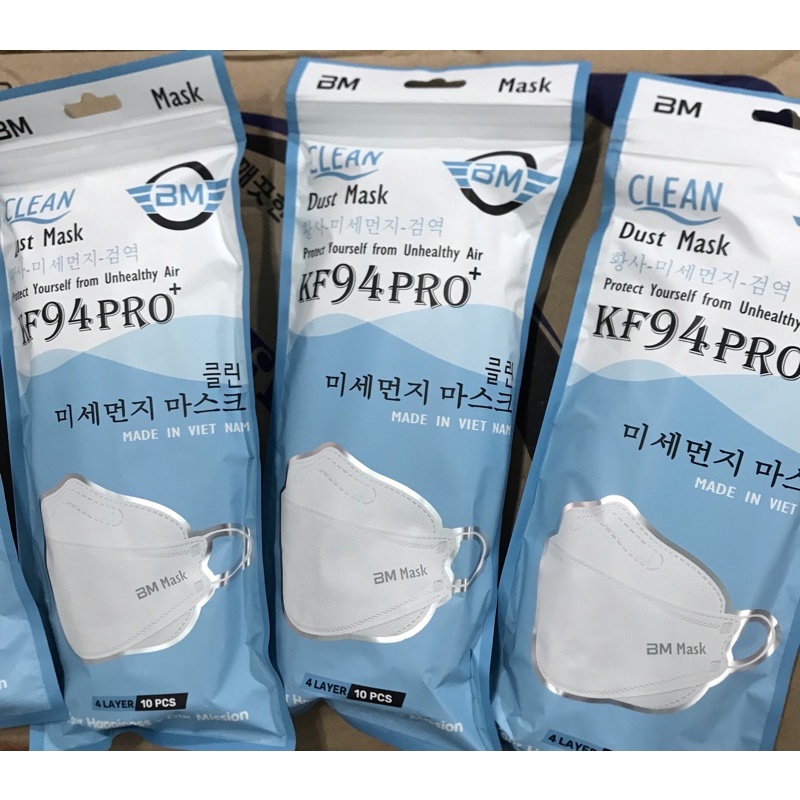 Combo 10 khẩu trang KF 94 kiểu dáng hàn quốc thời trang
