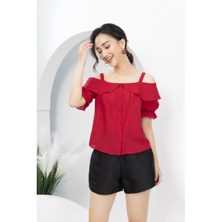 Áo Hai Dây Trễ Vai LUPERI Kiểu Dáng Trẻ Trung Thời Thượng Phù Hợp Đi Chơi Đi Dạo Phố LFSM1148