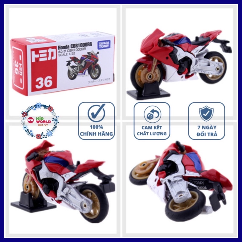 Xe mô hình Tomica Box Xe đua Moto Honda CBR1000RR. MS: 268. Tỷ lệ 1:32.
