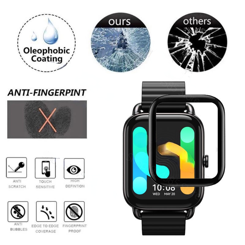 Miếng Dán Bảo Vệ Màn Hình Chống Trầy Viền Cong Cho Haylou RS4 Plus / Smart Watch Haylou RS4