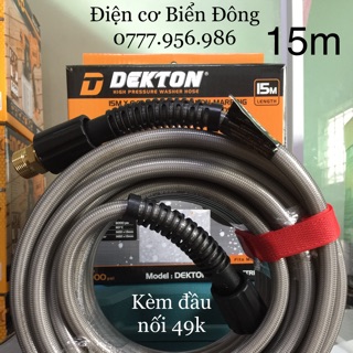 ♥️ FREESHIP ♥️ 15m Dây xịch rửa DESKTON ren ngoài 22mm tặng kèm đầu nối bằng đồng 49k