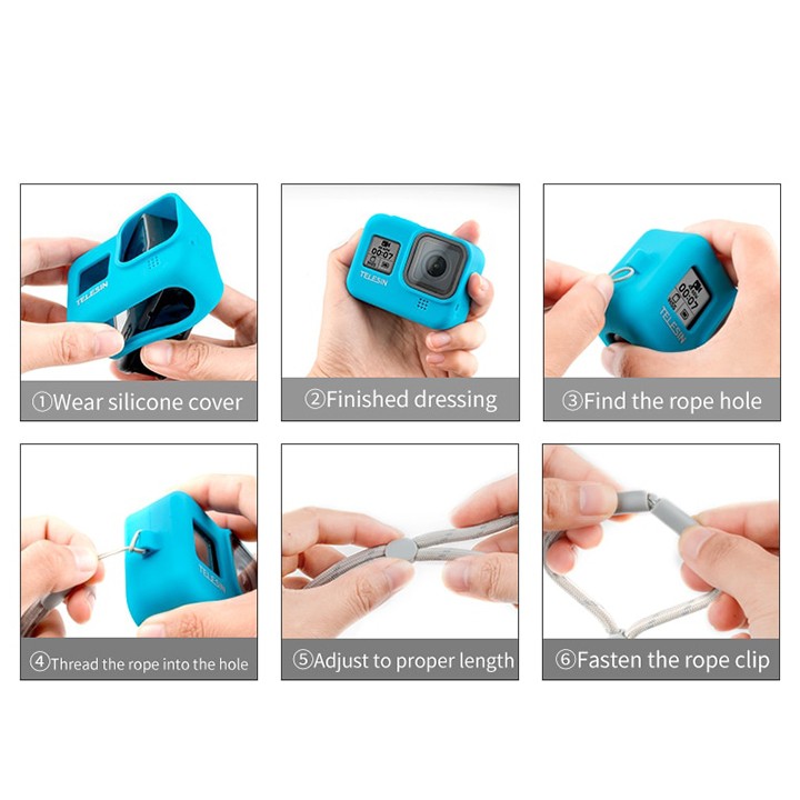 Ốp Silicone bảo vệ GoPro 8 Telesin