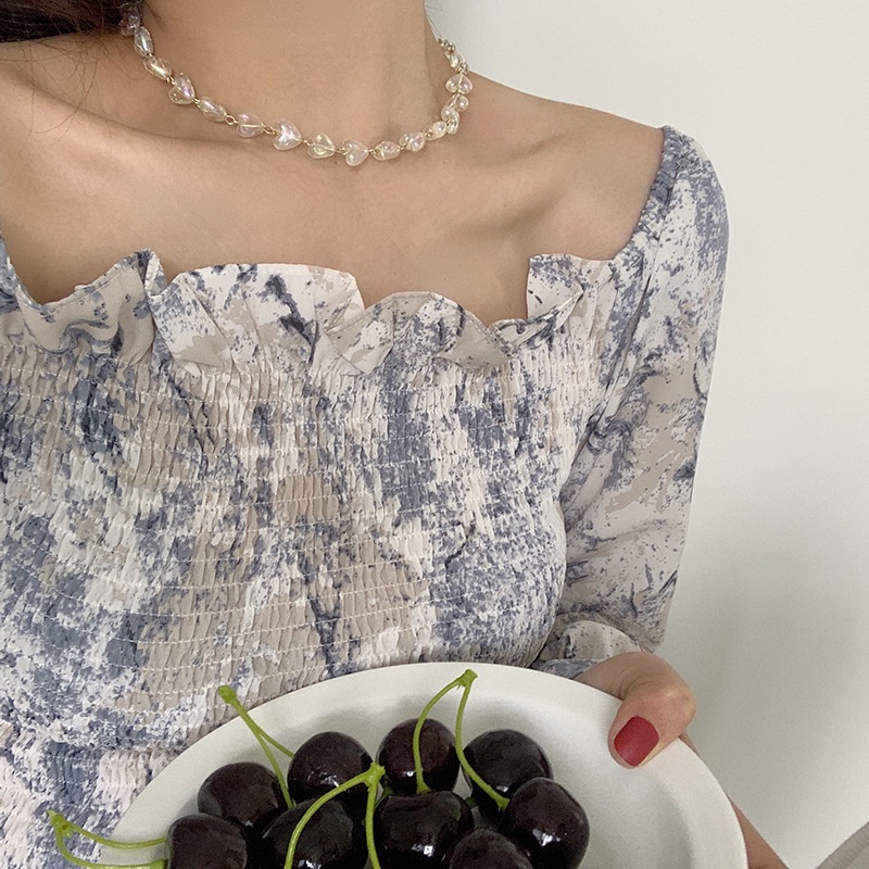 Dây chuyền hình trái tim nhiều màu sắc trong suốt trang sức sg