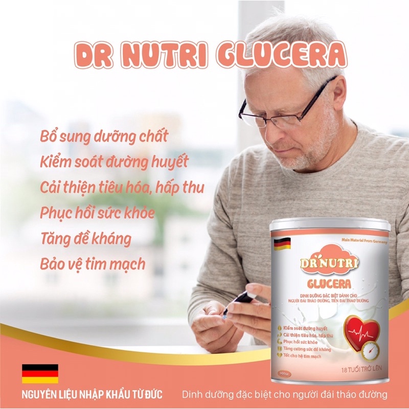 Sữa bột Dr Nutri Glucera (Ổn định đường huyết cho người tiểu đường)