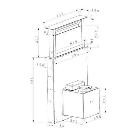 Hút Mùi Âm Bàn Klarstein Royal Flush Eco 60cm (Nhập Đức)