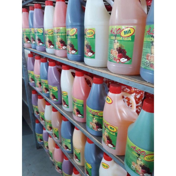 Siro hoa quả Alo nhiều vị thơm ngon sánh mịn - can 2L