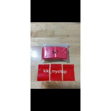 Bịch 100 cái túi zip mini 2 mặt MÀU ĐỎ dày đẹp