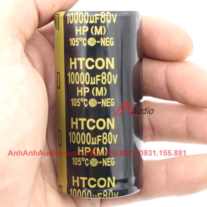 [Mã ELHACE giảm 4% đơn 300K] Tụ Lọc Nguồn HTCON 10000 uF 80V hàng xịn - Giá 1 Cái kích thước 35x70