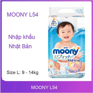 Tã/Bỉm Dán Moony L54 (Tã giấy Nhật Bản nhập khẩu)
